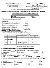 Đề thi thử học sinh giỏi huyện môn Tiếng Anh Lớp 8 - Năm học 2018-2019 - Phòng giáo dục và đào tạo Quảng Nam